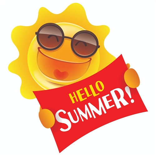Summer Theme Summer Sun Transparent Sticker